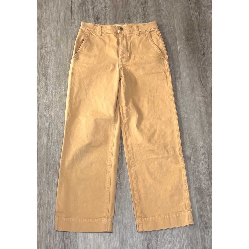 Madewell Wide-Leg Crop Pants Khaki Yellow Ochre Size 25 NF103